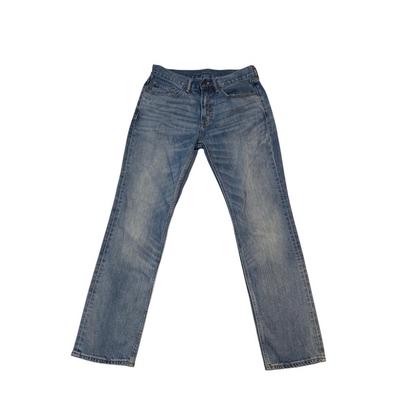 Banana Republic Other - Banana Republic Straight Fit Indigo Blue Jeans Mens 30x32 Whisker Distressed